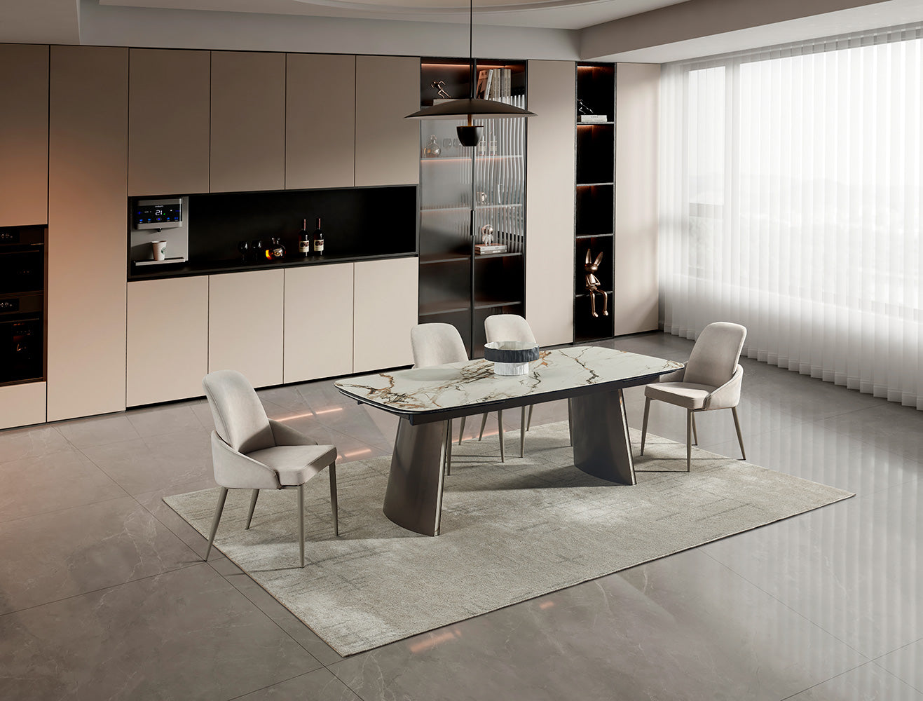 J and M Furniture Dining Table 888 Ceramic Extension Dining Table | J&M Furniture