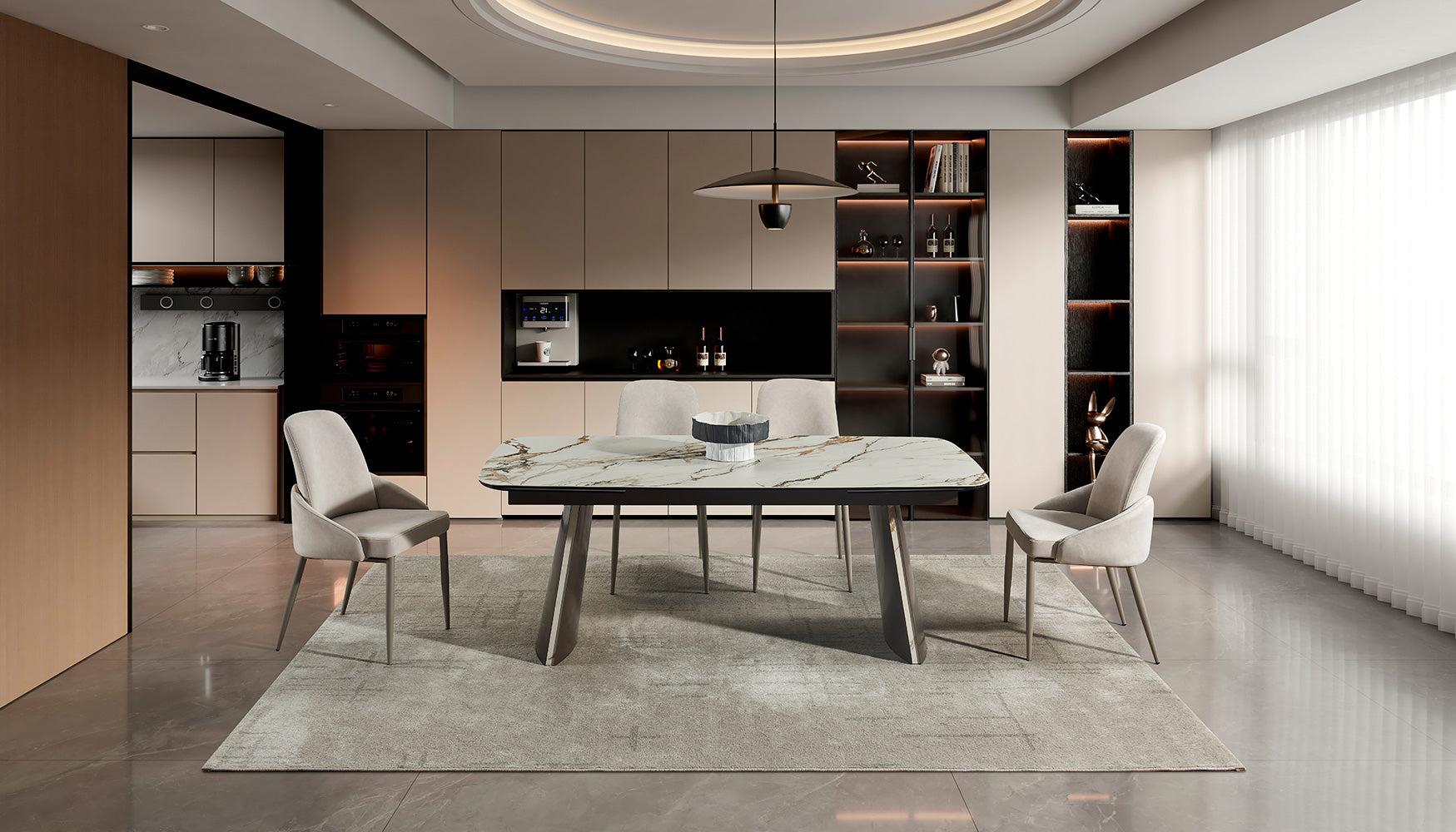 J and M Furniture Dining Table 888 Ceramic Extension Dining Table | J&M Furniture