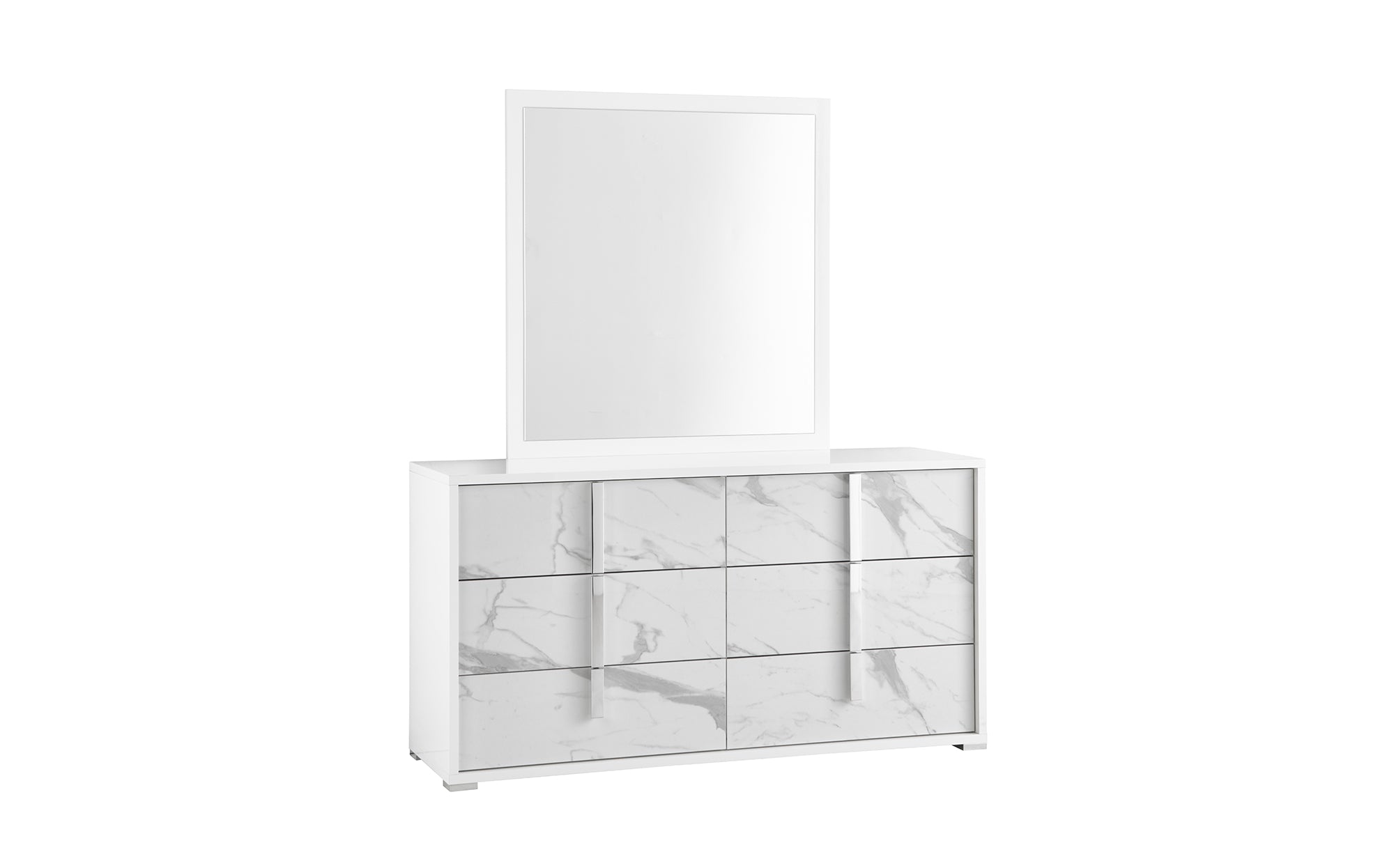 J and M Furniture Dresser Sonia White Dresser & Mirror