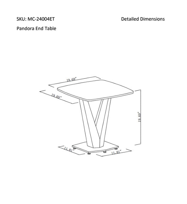 J and M Furniture End Table Pandora End Table | J&M Furniture