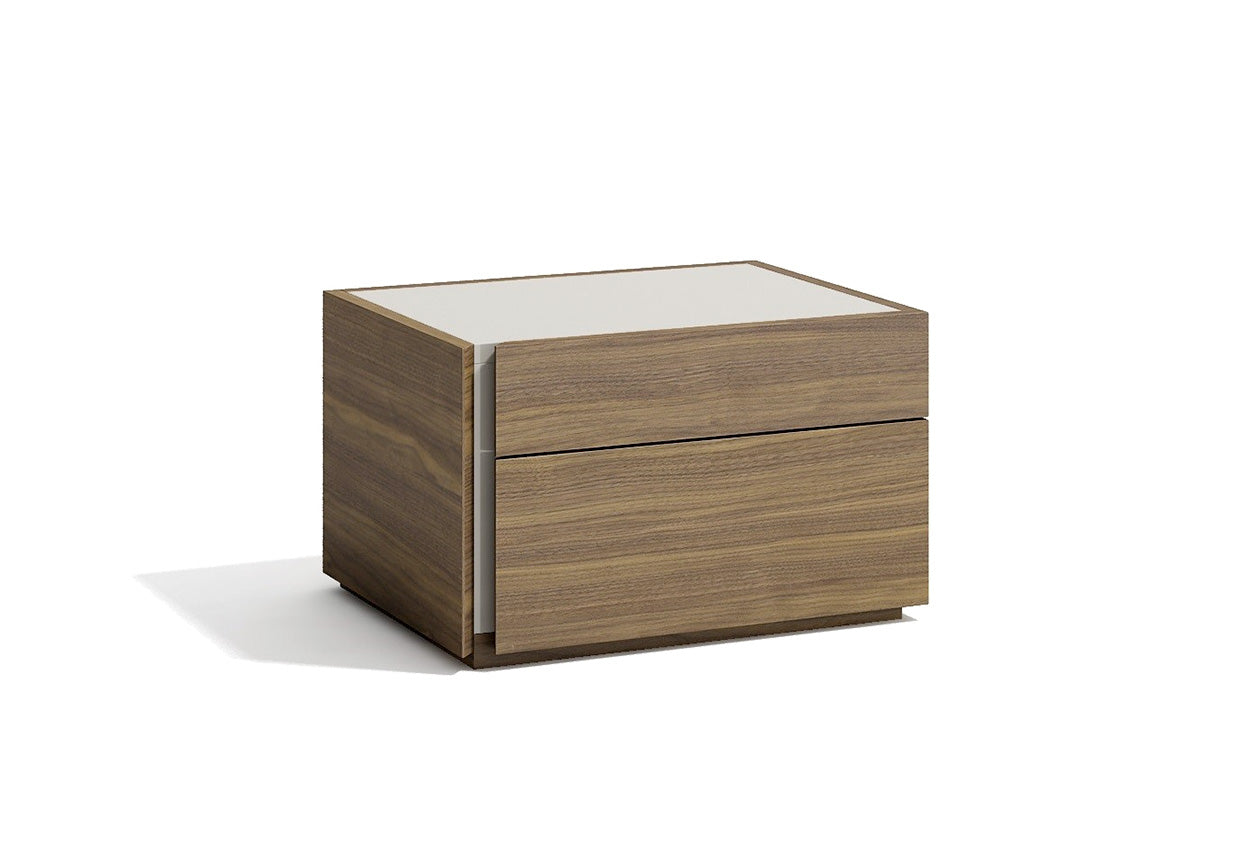 J and M Furniture Nightstands Porto Nightstand in Walnut