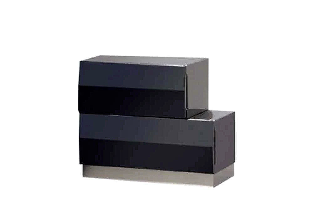 J and M Furniture Nightstands Milan Nightstand in Black