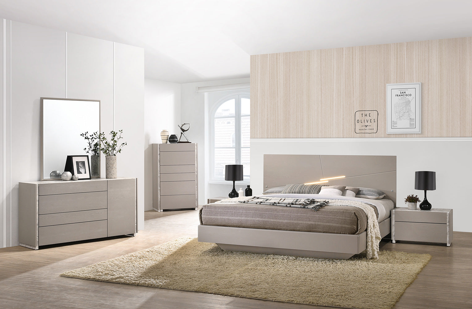 J and M Furniture Nightstands Pearl Nightstand