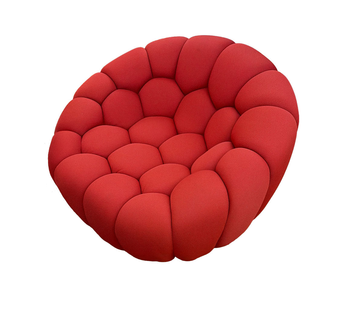 J&M Open Box Chair Fantasy Fabric Chair in Red | Floor Model