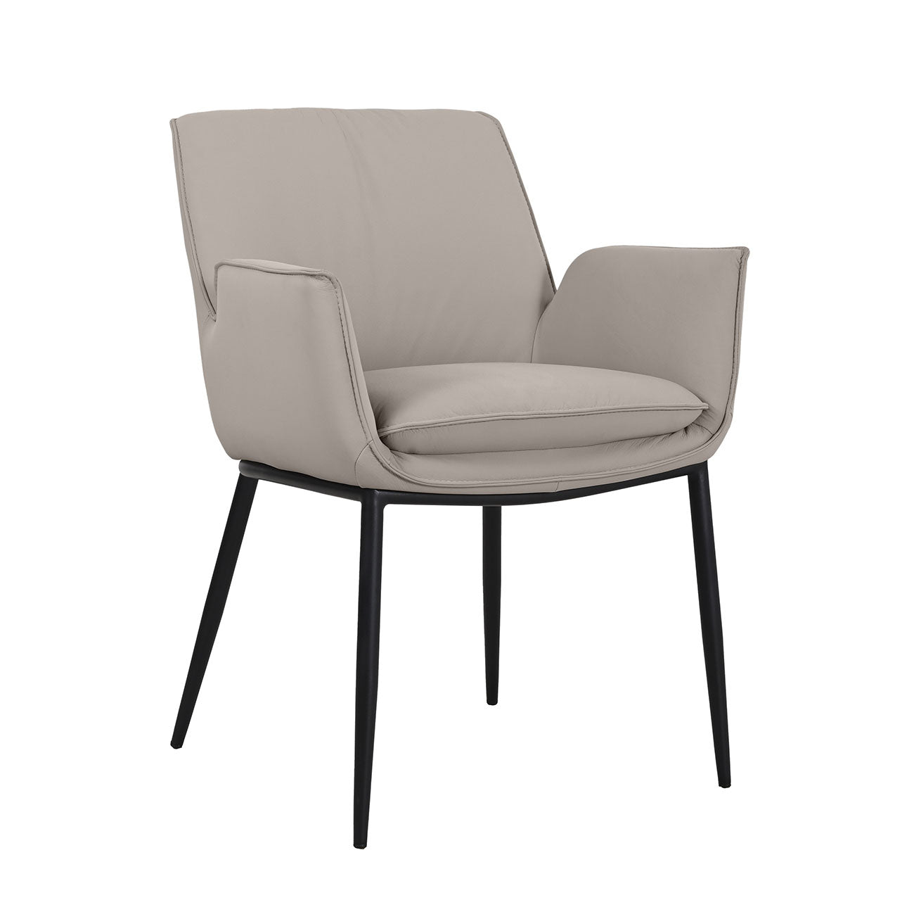 JnmFurniture.com Dining Chair Nayoga Leather Armchair in Mink 615