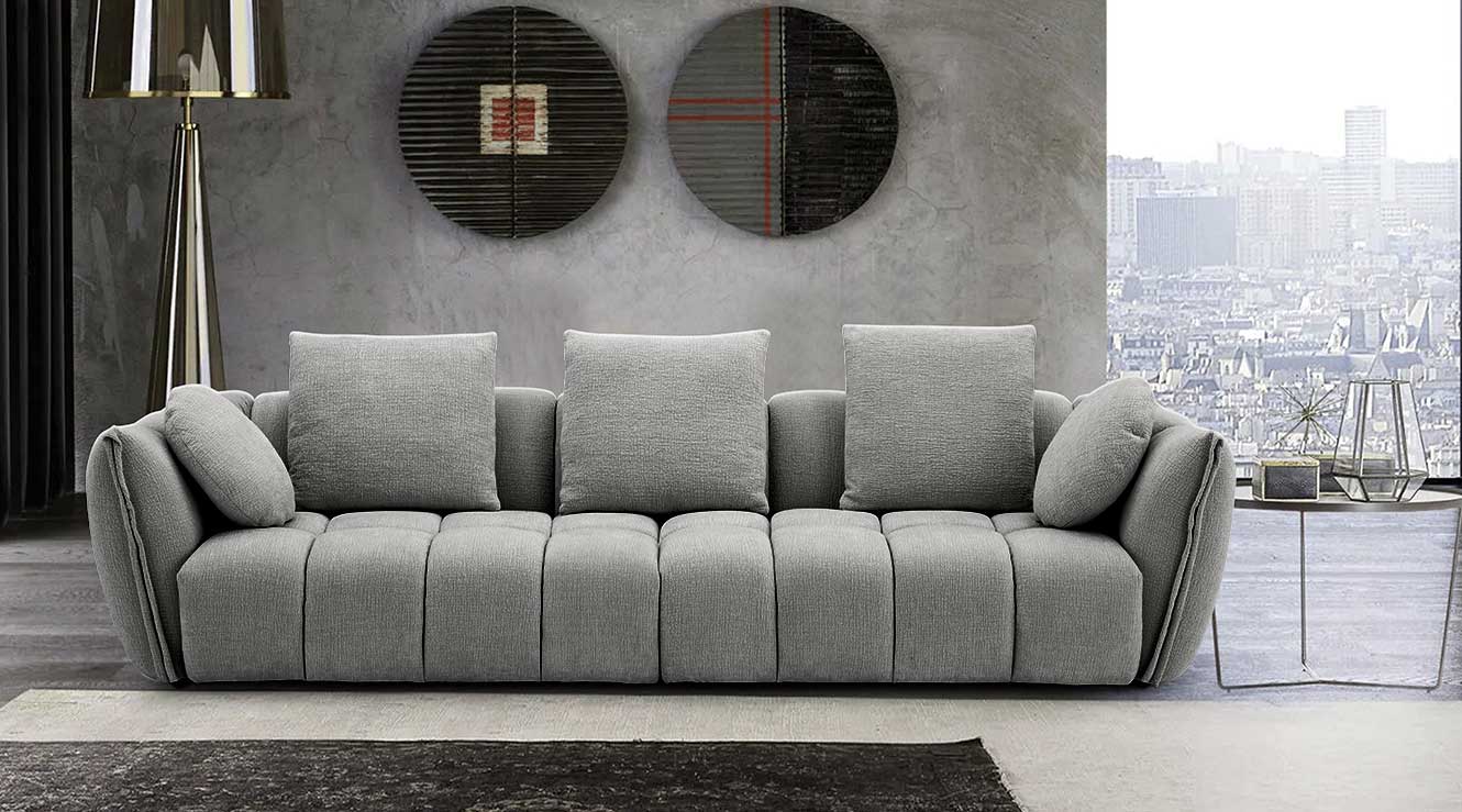 Lennox Fabric Sofa in Dark Grey | J&M Furniture - Canal Furniture