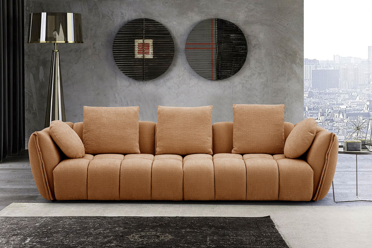 Lennox Fabric Sofa in Mustard | J&M Furniture - Canal Furniture