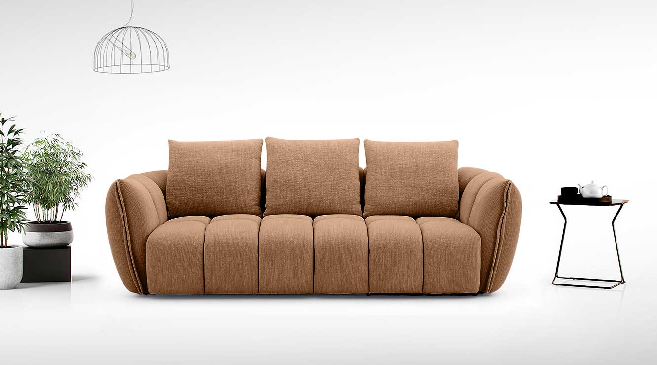 Lennox Fabric Loveseat in Mustard | J&M Furniture - Canal Furniture