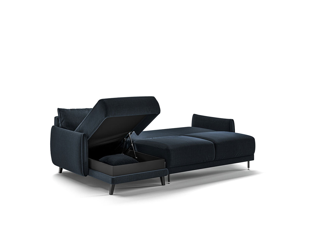 Luonto Couches & Sofa Dolphin Full XL Sleeper Sofa with Reversible Chaise & Storage