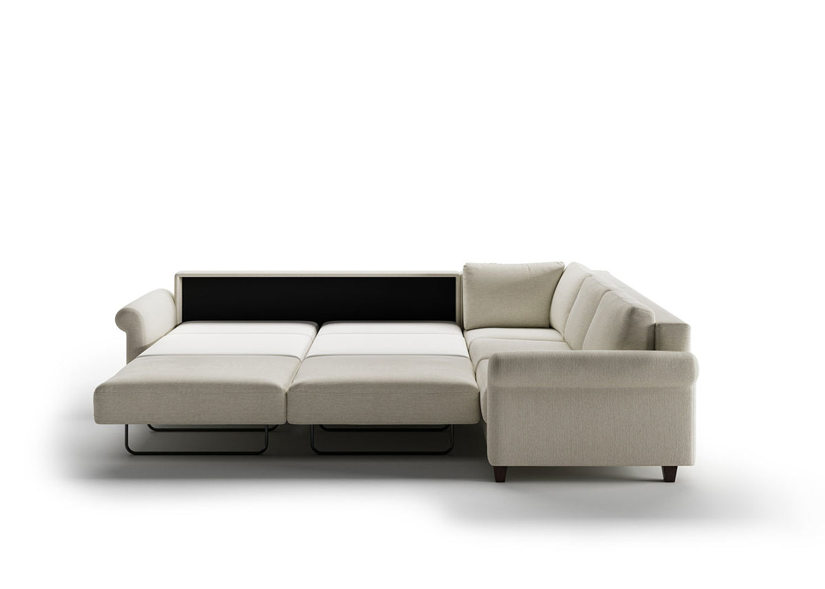 Luonto Couches & Sofa Hugo King Size Sleeper Sectional – Reversible Rolled Arm