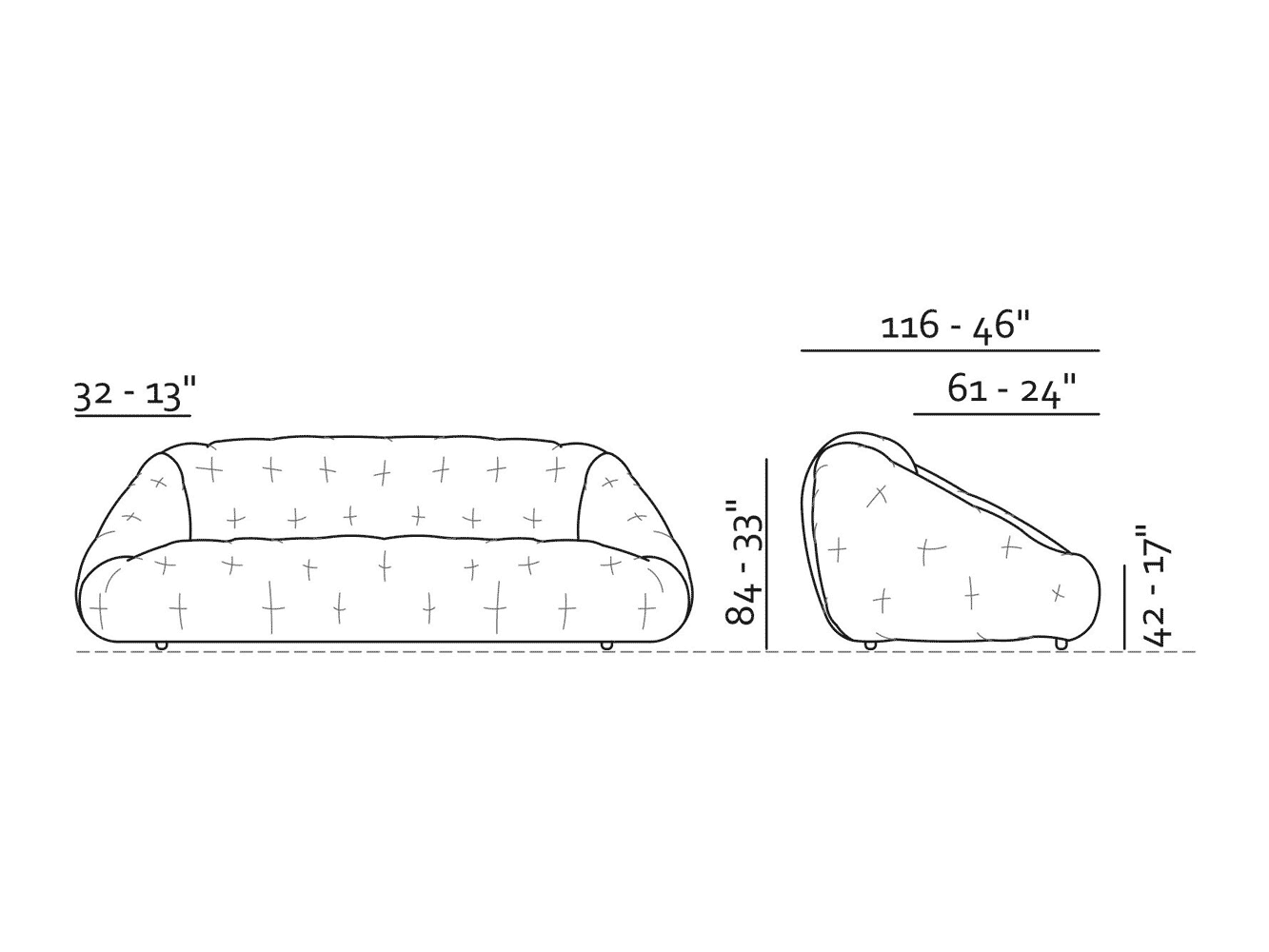 Max Divani Couches & Sofa Geo Fabric Sofa | Max Divani