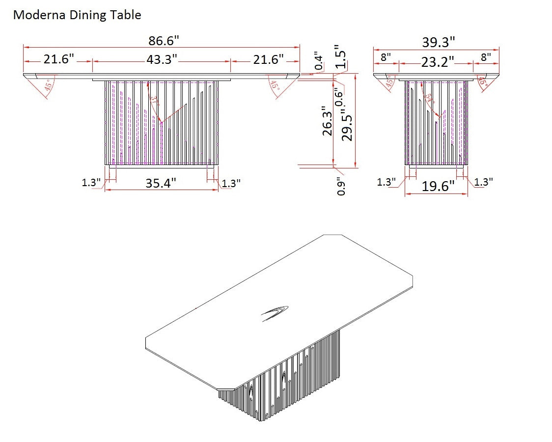 Moderna Dining Table | J&M Furniture - Canal Furniture