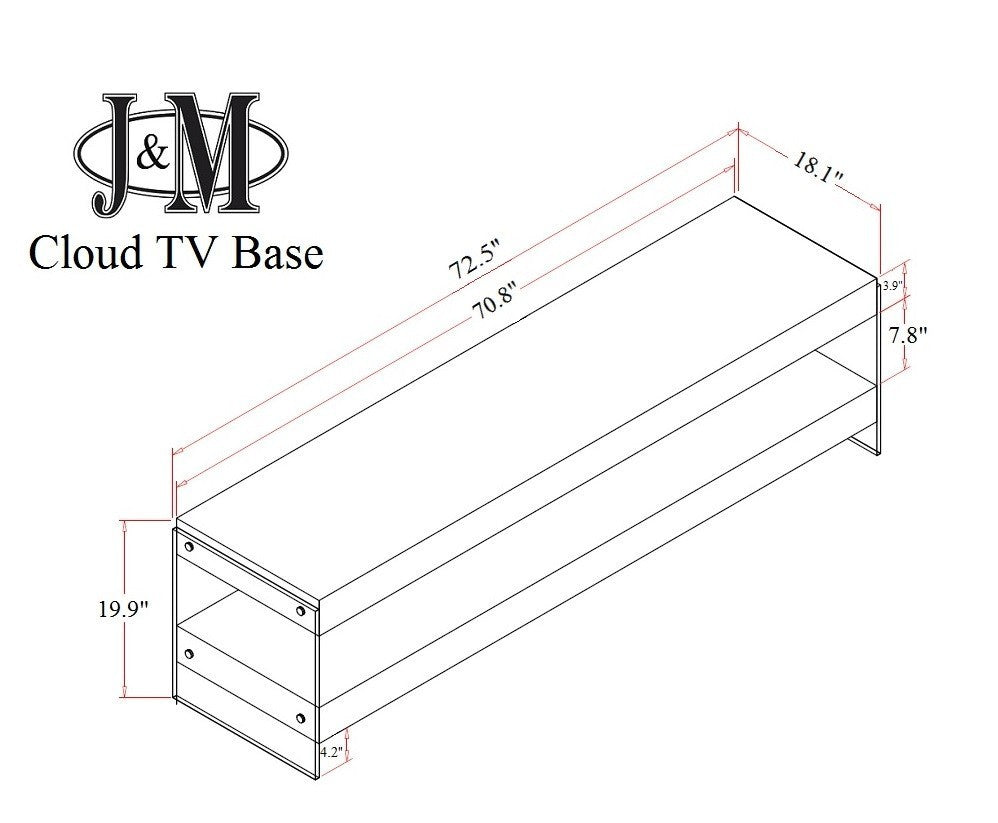 Cloud TV Base in High Gloss | J&M Furniture - Canal Furniture