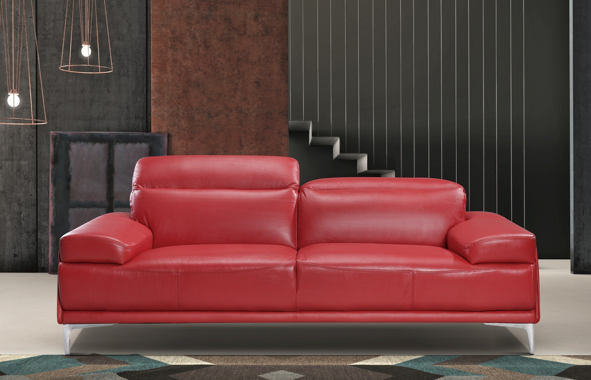 Nicolo Sofa Collection In Red | J&M Furniture - Canal Furniture