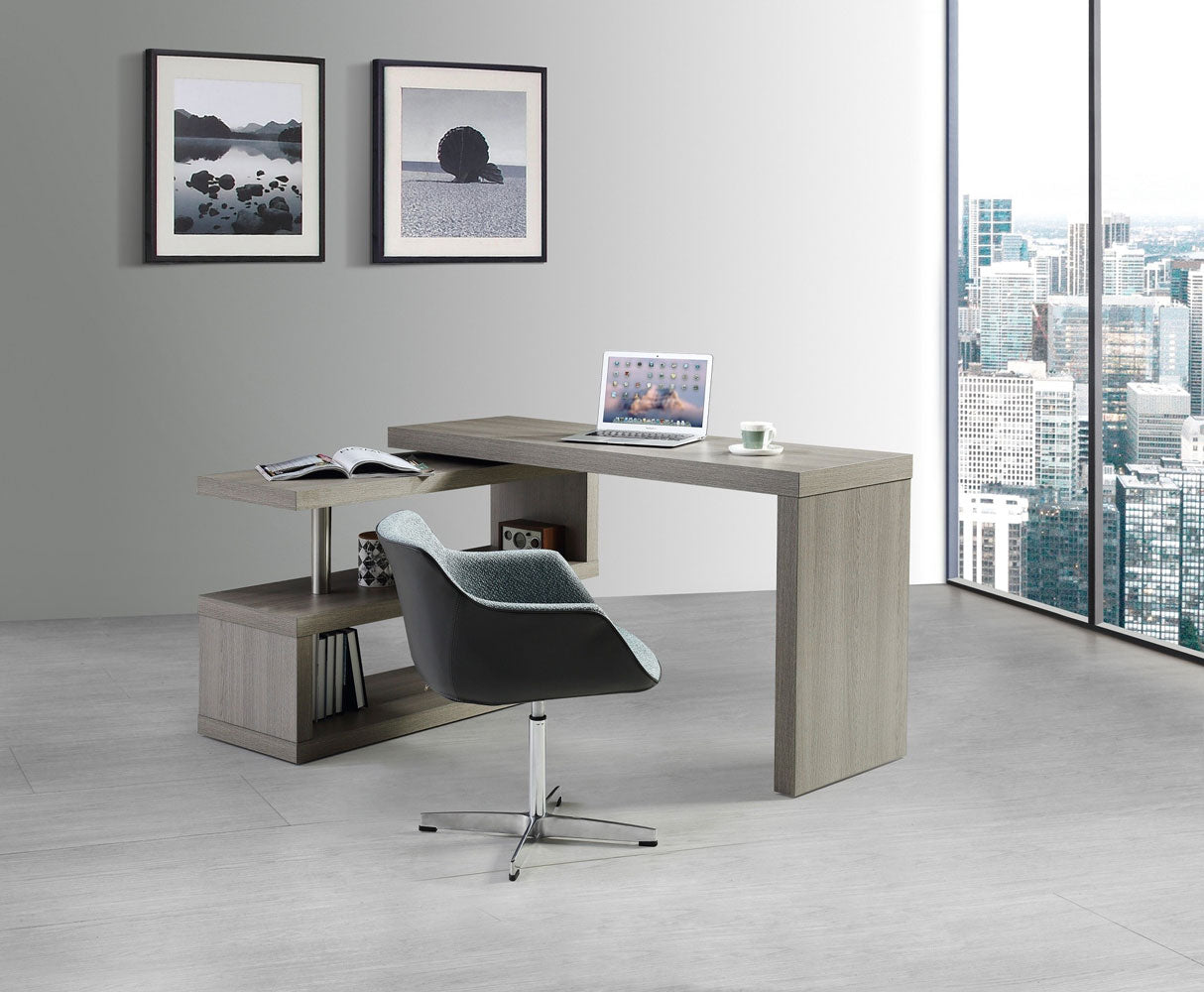 LP A33 Office Desk in Grey | J&M Furniture - Canal Furniture