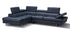 Forza A761 Italian Leather Sectional In Blue - Canal Furniture