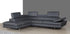 Forza A761 Italian Leather Sectional In Slate Grey - Canal Furniture