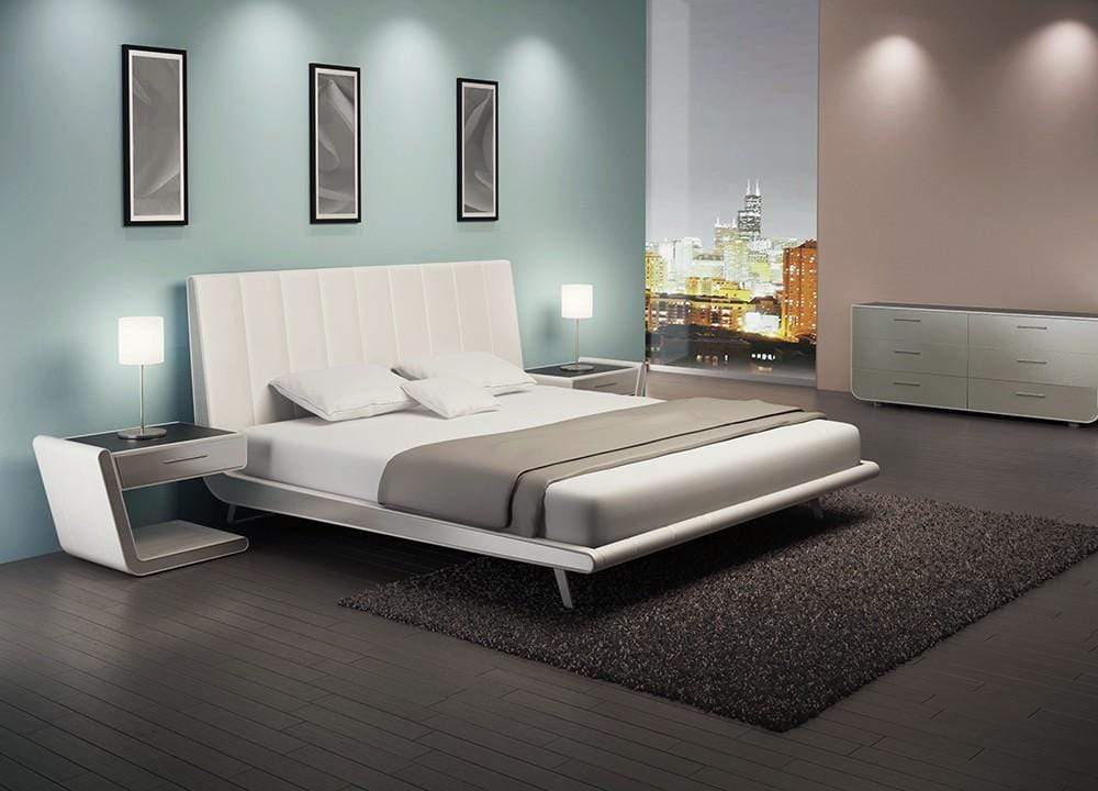 Elite Modern Bed Zina Bed 9016 With Upholstered Headboard