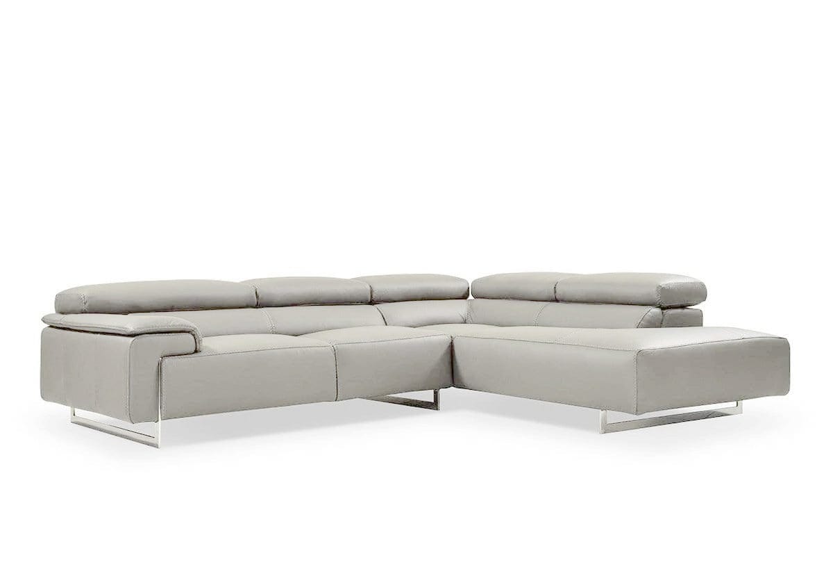 Incanto Italian Attitude Couches & Sofa Right Hand Facing Chaise / Light Grey I794 Incanto Sectional Sofa
