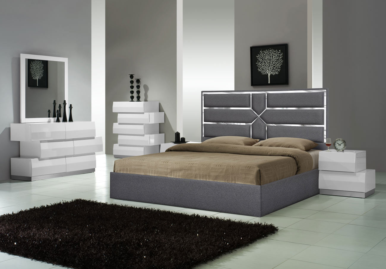 J and M Furniture Bed Da Vinci Bed in Charcoal