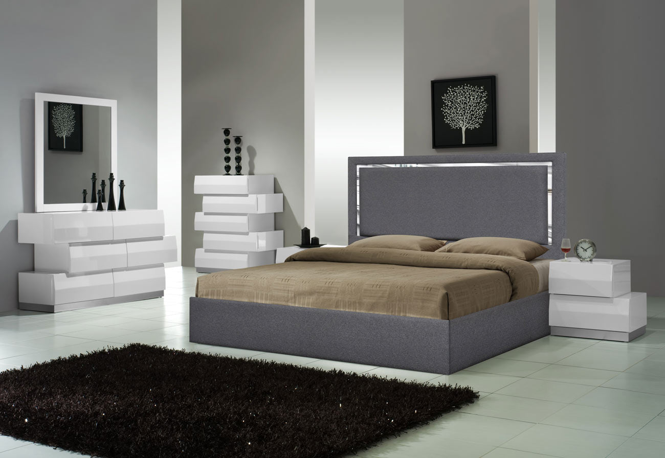 J and M Furniture Bed Monet Bed in Charcoal