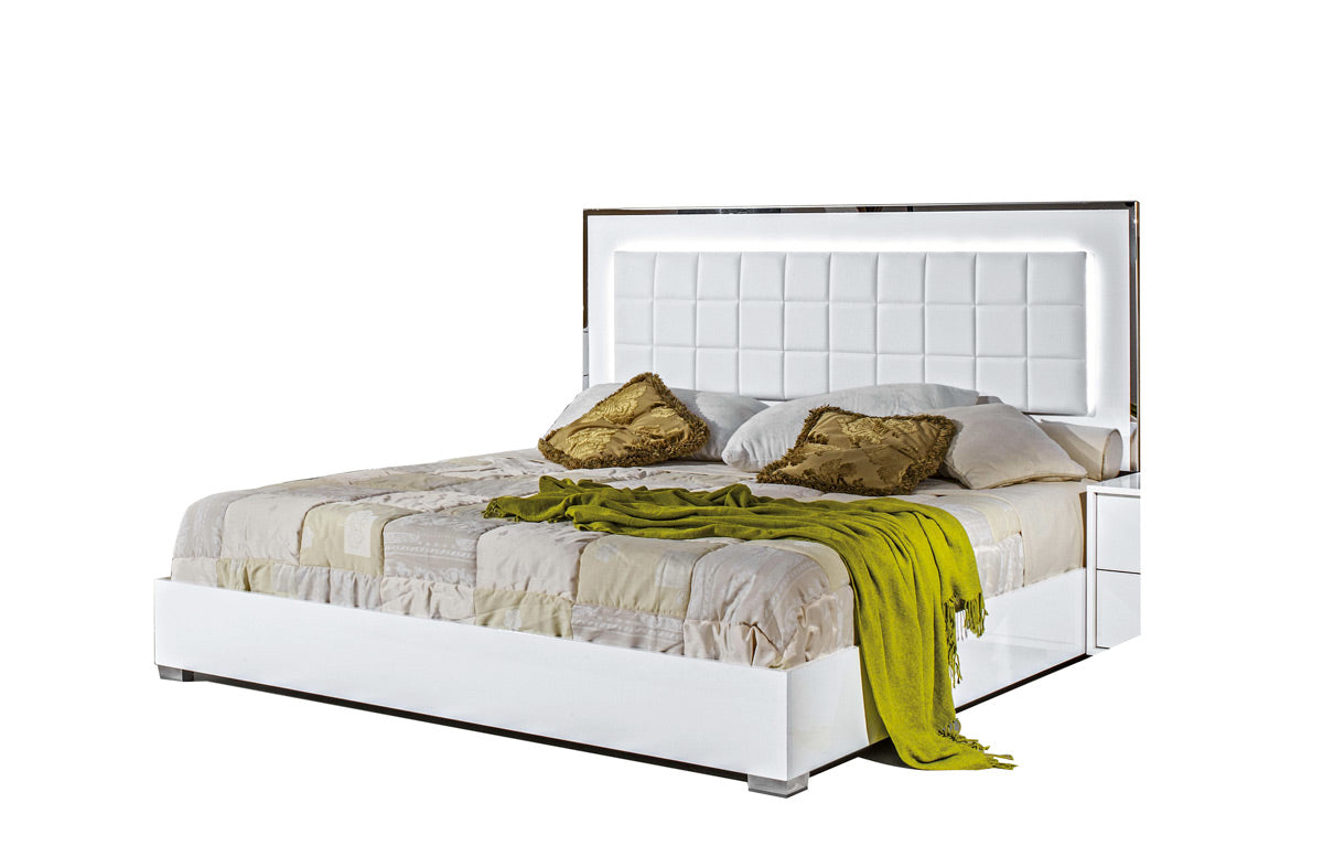 J and M Furniture Bedroom Sets Alice Bed in Gloss White | J&M Furniture