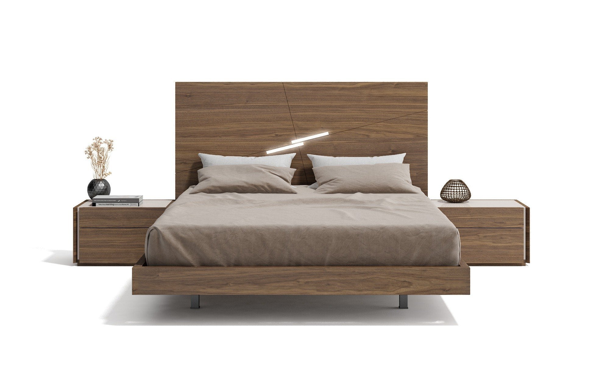 J and M Furniture Bedroom Sets Faro Premium Bed in Walnut | J&M Furniture