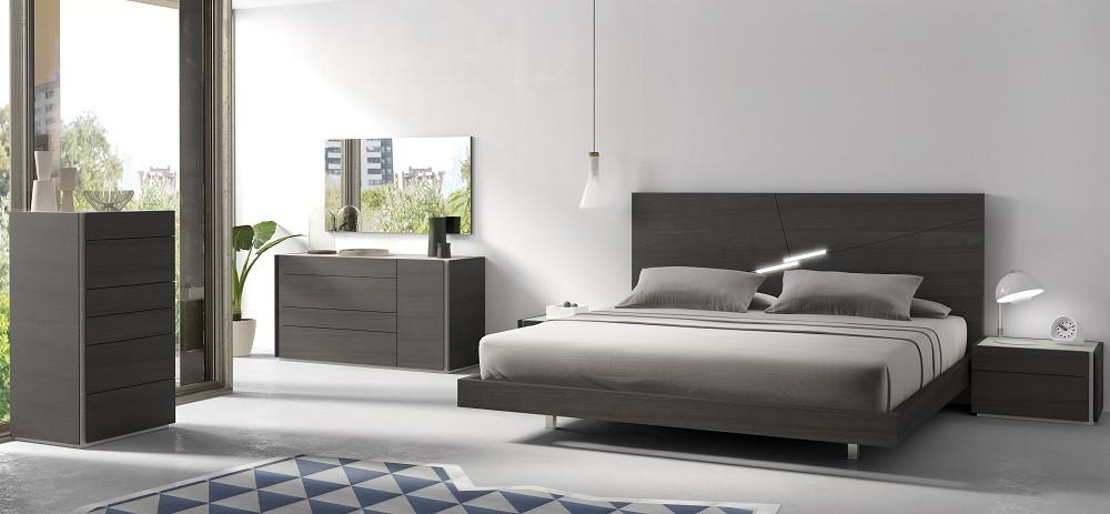 J and M Furniture Bedroom Sets Faro Premium Bedroom Collection in Wenge with Light Grey