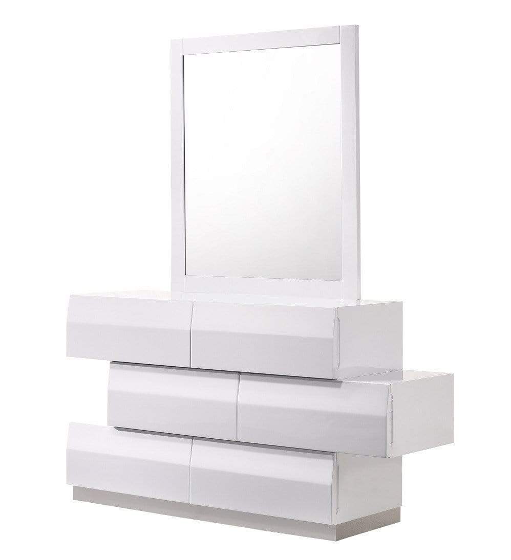 J and M Furniture Bedroom Sets Milan Modern Bed in White | J&M Furniture