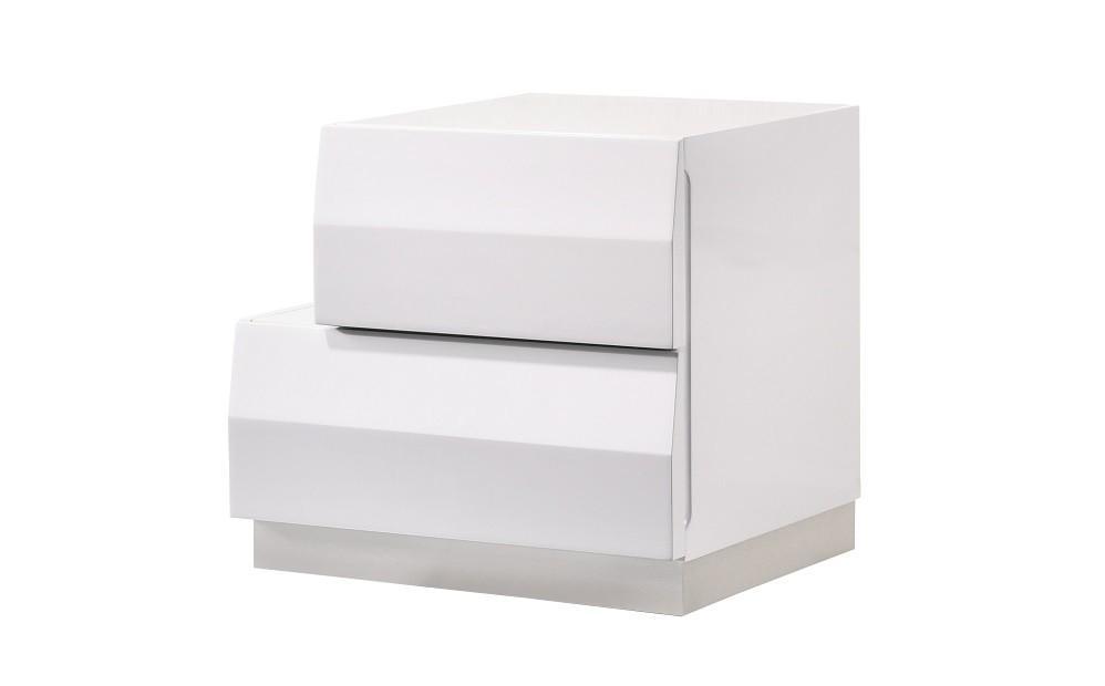 J and M Furniture Bedroom Sets Milan Modern Bed in White | J&M Furniture