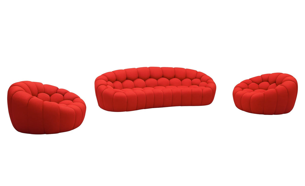 J and M Furniture Chair Fantasy Fabric Chair in Red