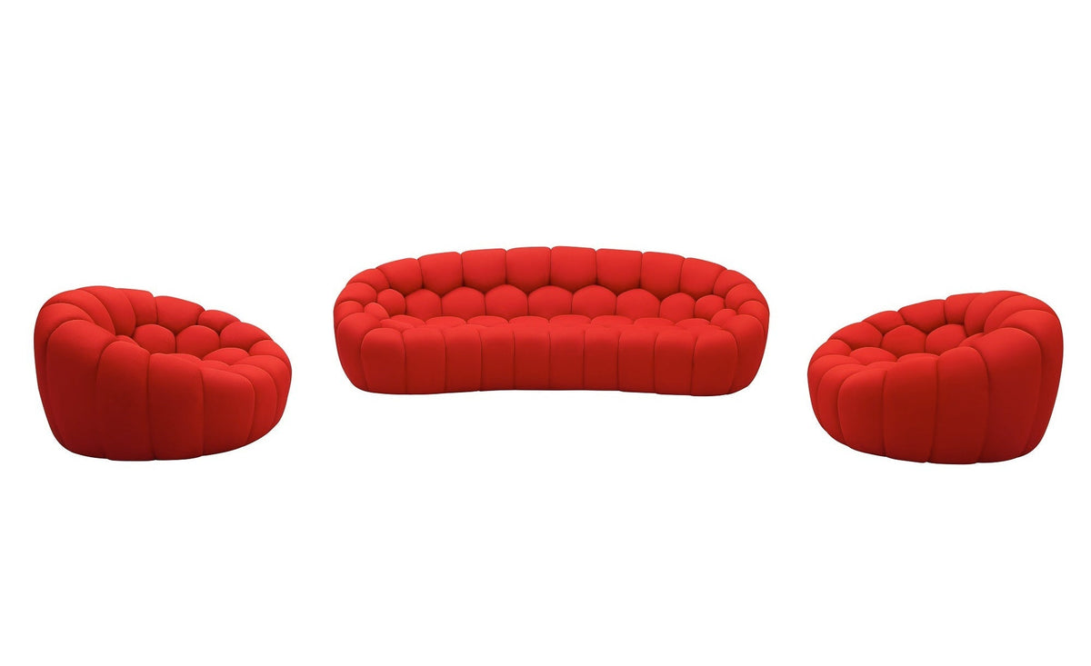 J and M Furniture Chair Fantasy Fabric Chair in Red