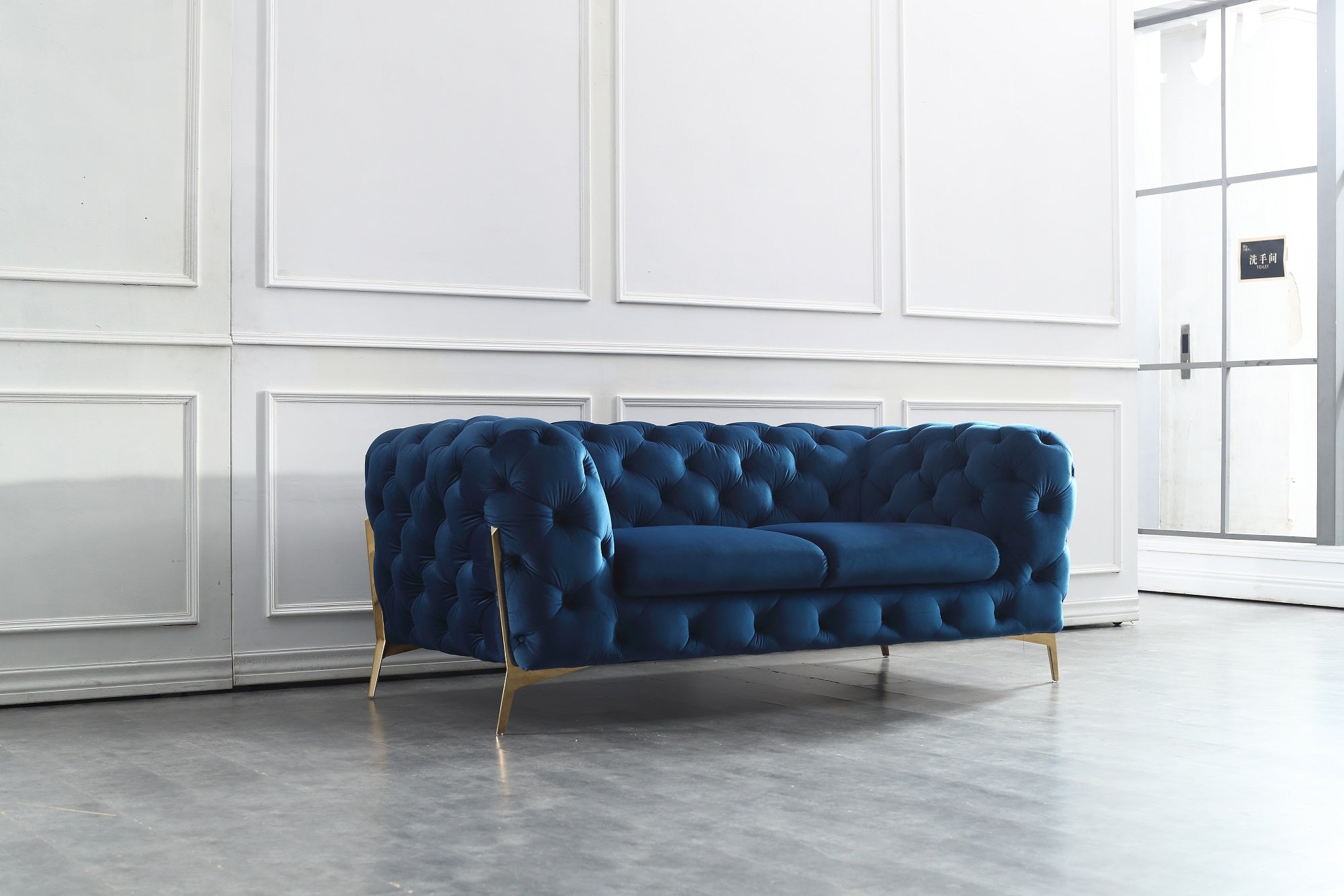 J and M Furniture Couches & Sofa Glamour Blue Sofa Collection | J&M Furniture