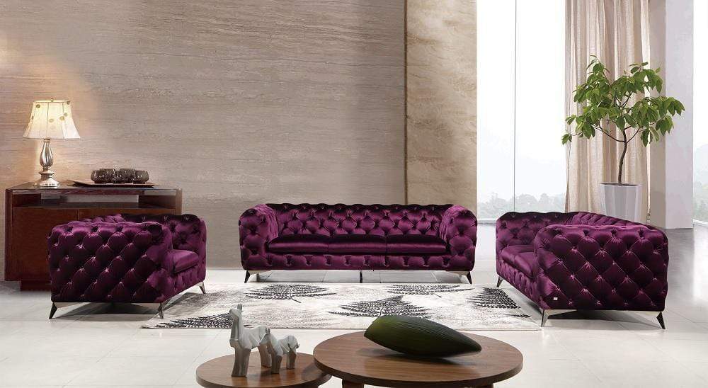 J and M Furniture Couches & Sofa Glitz Fabric Sofa Collection in Purple | J&M Furniture