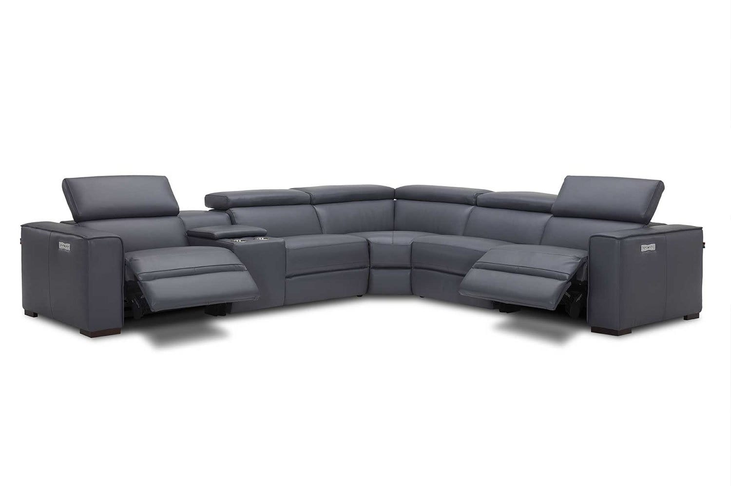 J and M Furniture Couches & Sofa Picasso Motion Sectional in Blue Grey | J&M Furniture