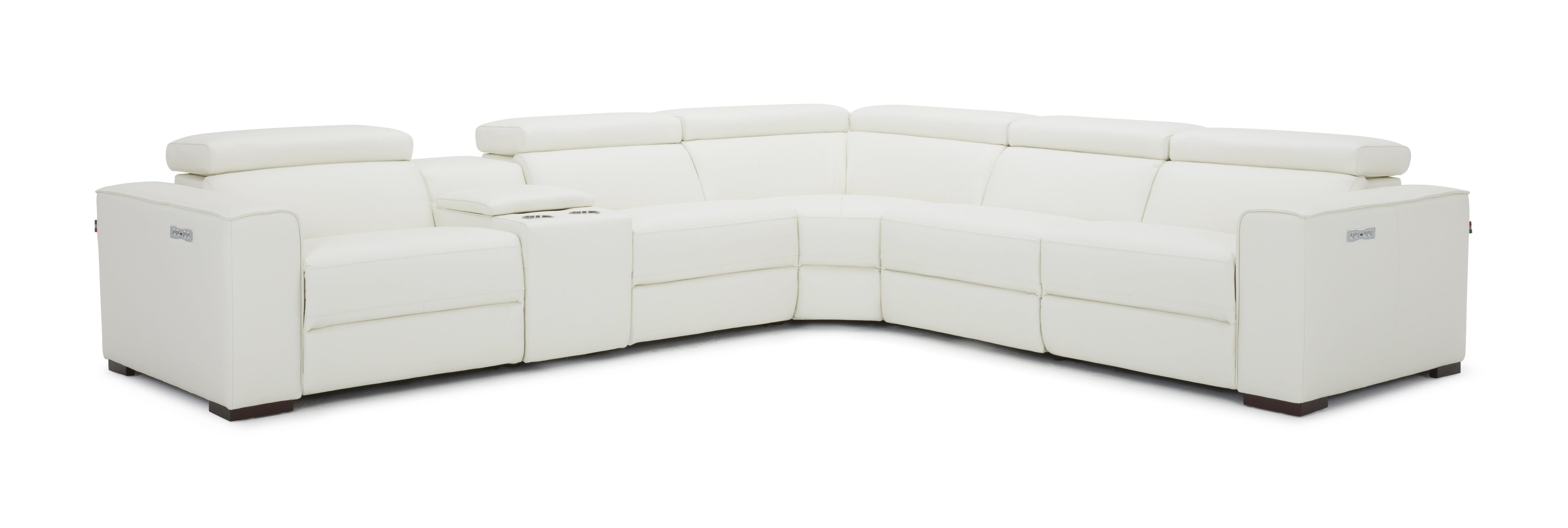 J and M Furniture Couches & Sofa Picasso Motion Sectional in White | J&M Furniture