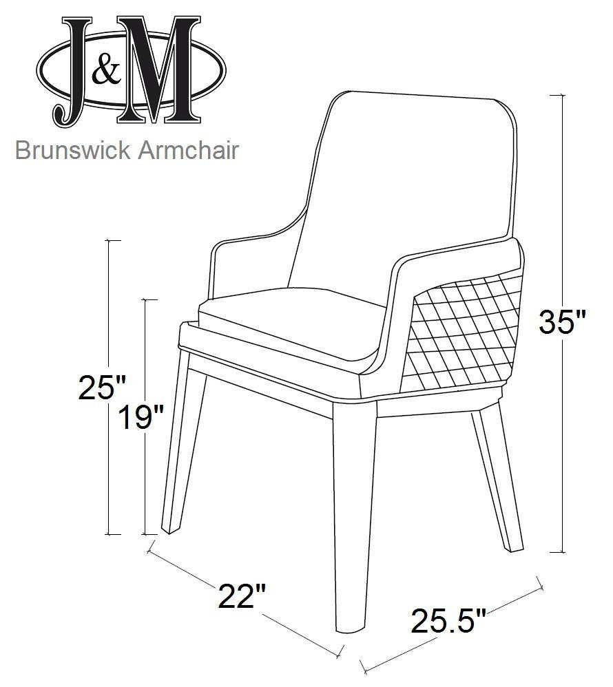 J and M Furniture Dining Chair MO Brunswick Arm Chair | J&M Furniture