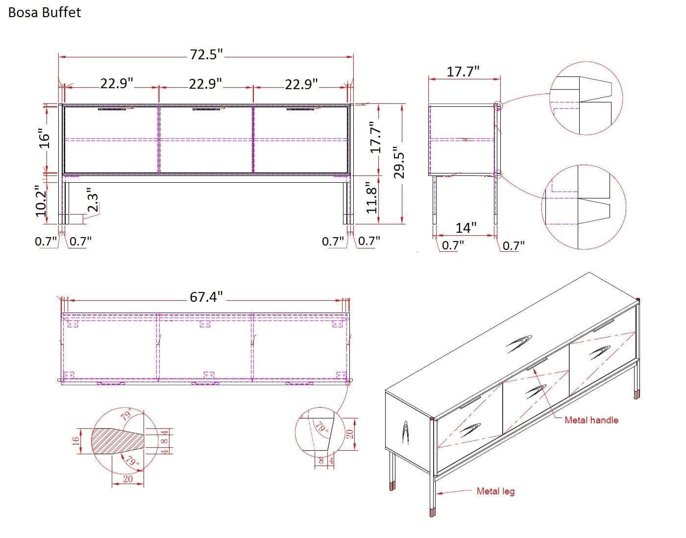 J and M Furniture Dining Sets Bosa Dining Table | J&M Furniture