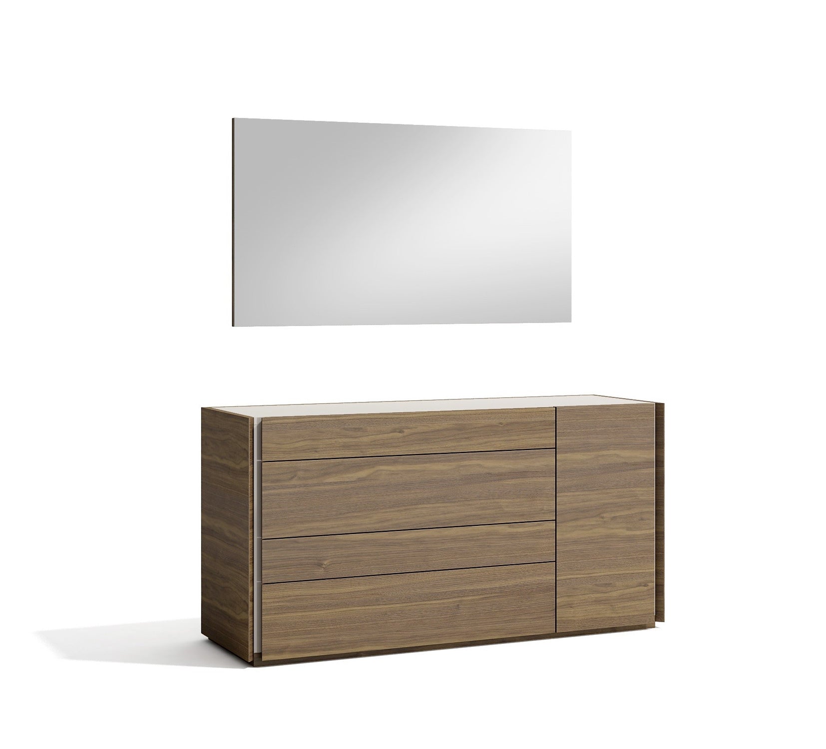 J and M Furniture Dresser Add Dresser & Mirror Porto Dresser & Mirror in Walnut