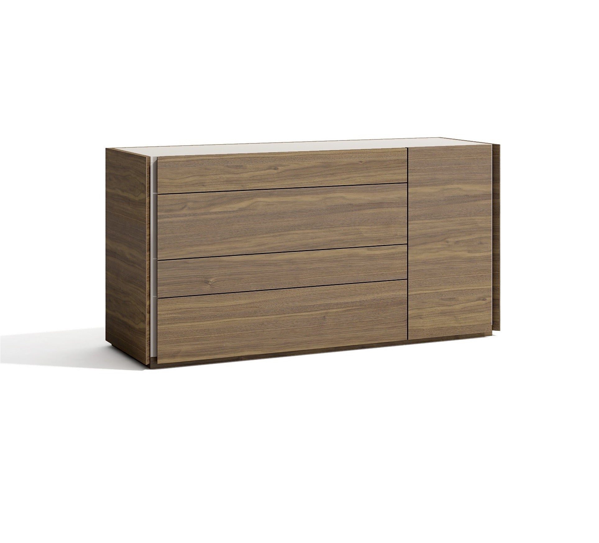 J and M Furniture Dresser Add Dresser Porto Dresser & Mirror in Walnut