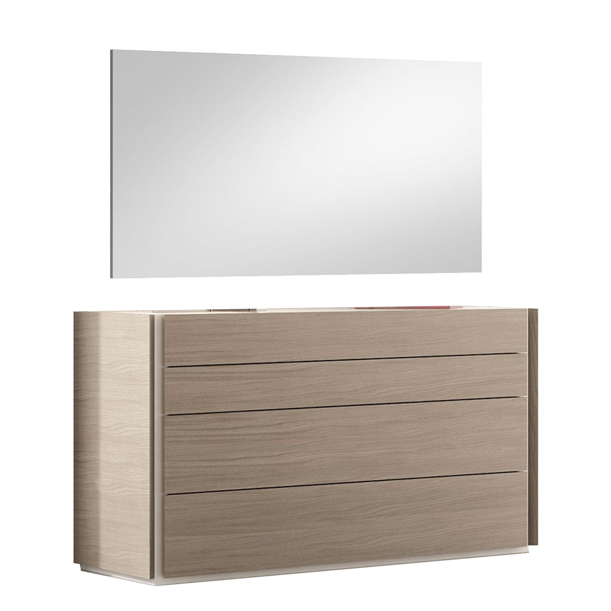 J and M Furniture Dresser Evora Dresser & Mirror in Natural Oak