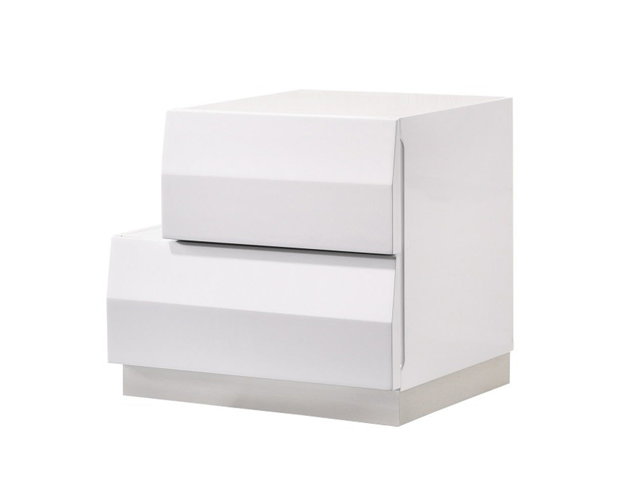 J and M Furniture Nightstands Milan Nightstand in White