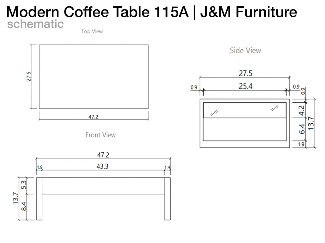 Modern Coffee Table 115A | J&M Furniture