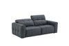 Prescott Leather Loveseat in Dark Grey | J&M Furniture