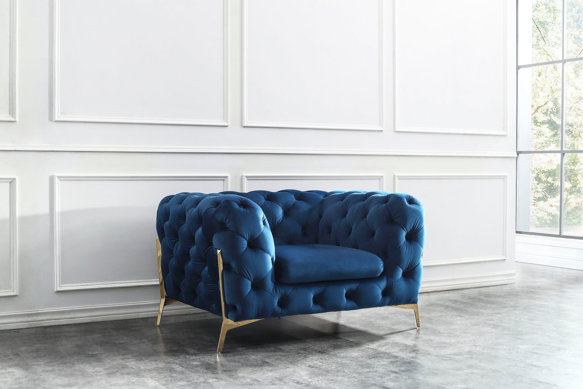 Glamour Blue Chair | J&M Furniture
