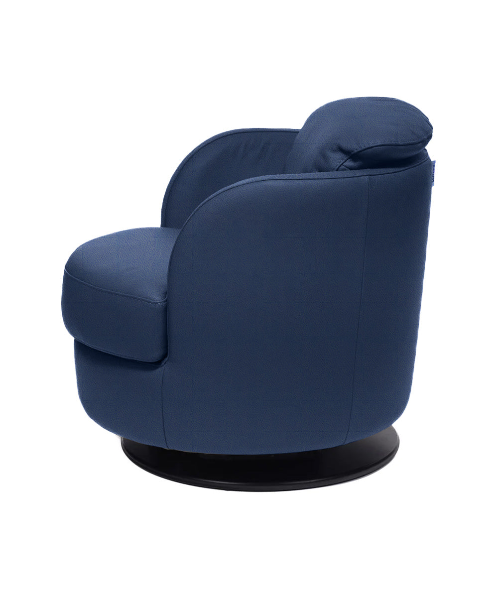 i743 Pienza Swivel/Rocking Leather Armchair in Blue | Incanto