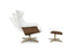 Karma White Lounge Chair & Ottoman | J&M Furniture