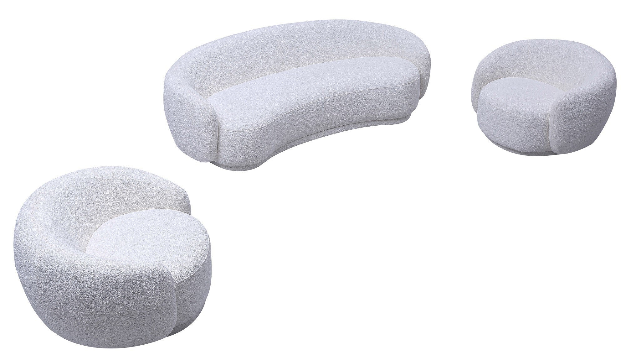 Lounge Sofa in Off White | J&M Furniture