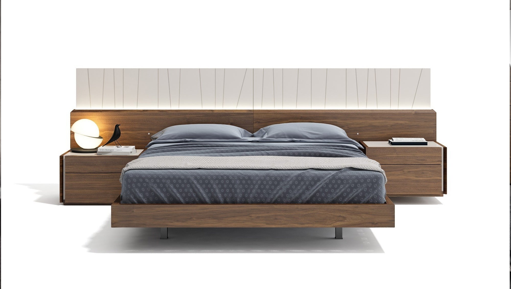 Porto Premium Bed In Walnut | J&M Furniture