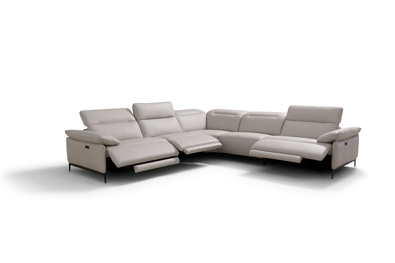 i845 Reclining Sectional in Light Grey | Incanto